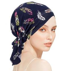 Bambus Chemo Kopftuch Vorgebundenes Bandana für Haarausfall Krebspatienten Kopfbedeckung Turban - 1 von WUERKIYA