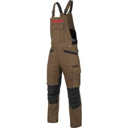 WÜRTH MODYF Arbeitslatzhose Nature - professionelle Arbeitshose für Herren - Latzhose mit Knieschutztaschen - in der Größe 42 in Braun von WÜRTH MODYF