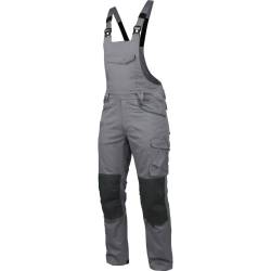 WÜRTH MODYF Arbeitslatzhose Stretch X - professionelle Arbeitshose für Herren - Latzhose mit Reißverschluss - in der Größe 110 in Grau von WÜRTH MODYF