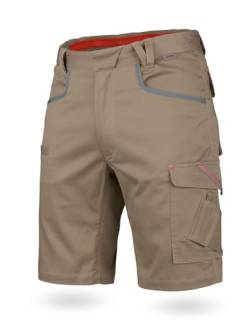 WÜRTH MODYF Arbeitsshorts Stretch X - professionelle Arbeitshose für Herren - Arbeitsshorts mit Reißverschluss - in der Größe 40 in Beige von WÜRTH MODYF