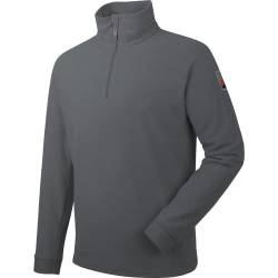 WÜRTH MODYF Fleecetroyer Luca – Atmungsaktiver Fleece Pullover mit Stehkragen und Viertel-Reißverschluss – perfekt für Handwerk, Werkstatt, Arbeiten im Freien, grau – Größe 3XL von WÜRTH MODYF