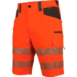 WÜRTH MODYF Warnschutz Arbeitsshorts Neon EN 20471 1 - professionelle Arbeitshose für Herren - Warnschutzhose mit Reflektoren - in der Größe 42 in Orange von WÜRTH MODYF