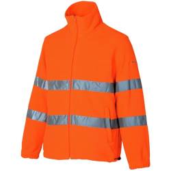 WÜRTH MODYF Warnschutz Fleecejacke EN 20471 für Herren in Orange - Größe S von WÜRTH MODYF