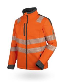 WÜRTH MODYF Warnschutz Softshelljacke Neon – hochwertige & reflektierende Arbeitsjacke in Größe 5XL – winddicht, atmungsaktiv & wasserabweisend (8.000 mm WS)| Orange von WÜRTH MODYF