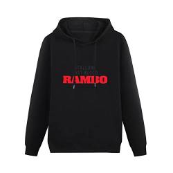 WUGUI Rambo Last Blood Mens Black Hoodie Sweatshirt 3XL von WUGUI