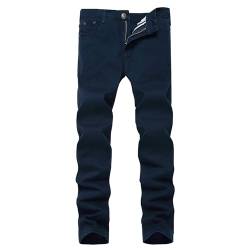 WULFUL Herren Jeans Skinny Slim Fit Stretch Comfy Fashion Denim Pants - Blau - 42W / 32L von WULFUL