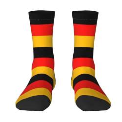 Einzigartige Socken für Erwachsene mit Deutschland-Flagge, Unisex, athletische Socken für Damen und Herren, Crew-Socken, 3 Schwarz, Einheitsgr��e von WURTON
