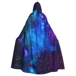 Faschings-Umhang für Damen und Herren, voller Länge, mit Kapuze, Cosplay-Kostüme, Umhang, 185 cm, Galaxie von WURTON
