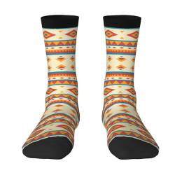 Socken mit Indianer-Druck, einzigartige Socken für Erwachsene, Unisex, athletische Socken für Damen und Herren, Crew-Socken, 3 Schwarz, Einheitsgr��e von WURTON