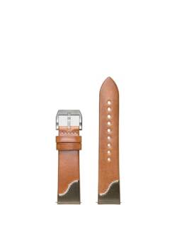 20 mm, 21 mm, 22 mm, modisches Design, Schnellverschluss-Uhrenarmband, Leder-Uhrenarmband (Color : Green Brown W S, Size : 21mm) von WUURAA