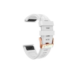 20 mm Silikonuhr passend for Garmin Fenix ​​6S 6SPro 5S Plus 7S Armband Schnellmontage Correa Armband Descent Mk2S/Instinct 2S Armband (Color : White 2, Size : For Descent Mk2S) von WUURAA