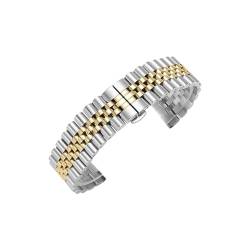 22mm 20mm Passend for Samsung Galaxy Watch 5 Pro 45mm 6 5 44mm 40mm Band watch6 4 Classic 47mm 46mm 42mm Armband Edelstahlarmband (Color : Silver gold tool, Size : For Galaxy watch 4 40mm) von WUURAA
