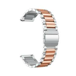 22mm Edelstahlband for Samsung Galaxy Watch3 45mm 46mm 20mm Metallarmband for Watch 3 41mm Galaxy 42mm Active 1 2 (Color : Silver-Rose Gold, Size : 20mm) von WUURAA