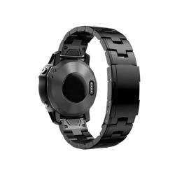 26mm 22mm Quickfit Titan Armband for Garmin Fenix ​​6/6X/6XPro/7/7X/5/5X/5XPlus/3 Metall Release Uhr Band for Forerunner 945 935 (Color : Black 02, Size : 22mm) von WUURAA