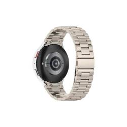 Keine Lücken, Titan-Farbband, passend for Samsung Galaxy Watch 6, 4, 5 Pro, 45, 40, 44 mm, klassisch, 43, 47 mm, 42, 46 mm, Metallarmband mit Schnellverschluss (Color : Titanium, Size : For Galaxy 5 von WUURAA