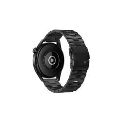 Kettenarmband aus Titanlegierung for Huawei Watch GT2 46 mm, for Samsung Watch 46 mm Gear S3 Watch Herrenarmband, geeignet for Amazfit GTR 47 mm (Color : Black, Size : For Amazfit GTR 47mm) von WUURAA