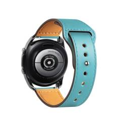 Leder armband for Samsung Galaxy uhr 6/5/pro/4/Classic/Aktive 2 20mm 22mm armband correa for huawei uhr gt 4-2-3 pro band (Color : Turquoise 4, Size : 20mm watch band) von WUURAA