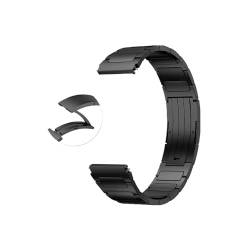 Titanarmband for Garmin Forerunner 265 255 Musik Vivoactive 4 Venu 2 Band for Huawei Uhr 4 Pro GT 3 2 22mm Metall Herren (Color : Black 3, Size : For Galaxy Watch3 45mm) von WUURAA