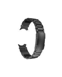 Titanmetall, geeignet for Samsung-Armband, for Galaxy Watch 6 43/47/40/44 mm, Galaxy Watch 5 45/40/44 mm, Watch 4 (Color : Black) von WUURAA
