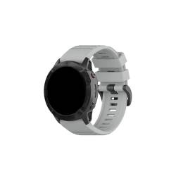 Uhrenarmband passend for Garmin Descent Mk2 2S/Fenix ​​6 6S 6X 5X 5 5S/Forerunner 945 935 Sport Silikon-Schnellverschluss-Armband (Color : Grey, Size : 22mm Fenix 6 Pro) von WUURAA