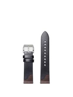 WUURAA 20 mm, 21 mm, 22 mm, modisches Design, Schnellverschluss-Uhrenarmband, Leder-Uhrenarmband (Color : Coffee Black B S, Size : 20mm) von WUURAA
