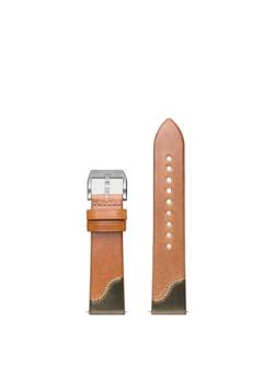 WUURAA 20 mm, 21 mm, 22 mm, modisches Design, Schnellverschluss-Uhrenarmband, Leder-Uhrenarmband (Color : Green Brown B S, Size : 20mm) von WUURAA