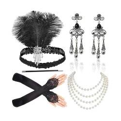 WUURAA GlamorousFeather Haarschmuck Ausgefallene Feder Kopfbedeckungen Feder Stirnband Haarkollektionen Für Bälle Und Formelle Veranstaltungen Feder Kopfschmuck Kostüm Stirnband von WUURAA