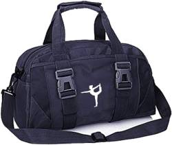 Kleine / große Tanz-Reisetasche für Mädchen, Sporttaschen für Frauen, Yoga-Tasche, schwarz/weiß, Large, Sporttasche für Duffle von WVMKOR