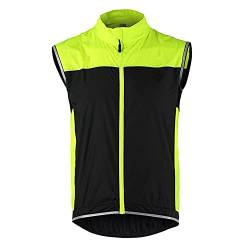 Fahrradweste ärmellos Weste Herren,Fahrradjacke Fahrradhemd Cycling Jersey Fahrradbekleidung Radsport Shirts Bike Jacke,Winddichte Atmungsaktive Regenmantel Windbreaker Kleidung(Size:M.,Color:Grün) von WWAIHY