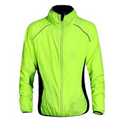 WWAIHY Wasserdichte Fahrradjacke Herren,Atmungsaktiv Reflektierend Radjacke,Winddichte Laufjacke MTB Mountainbike Jacket,für Radfahren Laufen Wandern Bergsteigen(Size:XXXL,Color:Grün) von WWAIHY