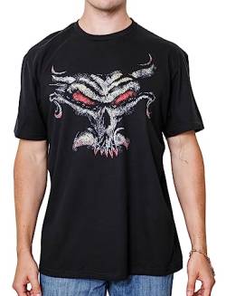 WWE Brock Lesnar Beast Incarnate Skull Wrestling Adult T-Shirt, Schwarz, X-Groß von WWE