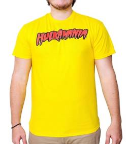 WWE Hulk Hogan Hulkamania Wrestling T-Shirt für Erwachsene, gelb, XX-Large von WWE