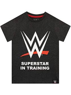 WWE Jungen T-Shirt World Wrestling Entertainment Grau 110 von WWE