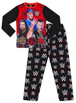 WWE Jungen Wrestling John Cena Pyjama-Set, lang, Schwarz / Rot, Schwarz , 134 von WWE