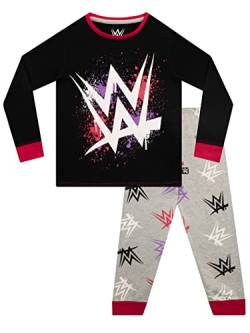 WWE Mädchen Schlafanzug Schwarz 140 von WWE