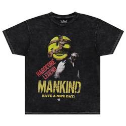 WWE Mick Foley Herren-Shirt – Mankind Mr. Socko – World Wrestling Champion Tie Dye T-Shirt, Schwarze Krawatte, XX-Large von WWE
