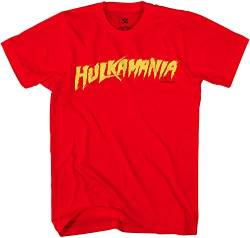 WWE Superstar Hulk Hogan Shirt – Hulkamania Hollywood Hogan – World Wrestling Champion T-Shirt (Red Hulkamania, Medium), Rote Hulkamania, Mittel von WWE