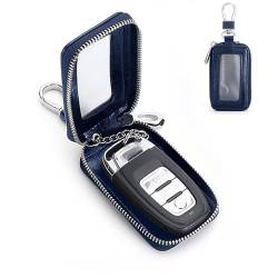 WXNPA Schlüsseletui Schlüsseltasche,Auto Schlüsselanhänger,Tasche Klein Schlüsselmäppchen Geldbörse für Autoschlüssel Herren Damen mit Doppelt Reißverschluss und Karabiner von WXNPA