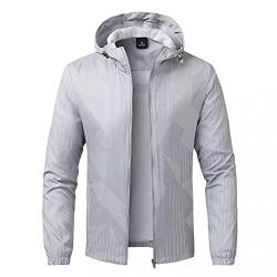 Mikro Wasserdicht Windbreaker für Männer Mann Zip Kapuzenjacke Softshell Jacke Outdoor Radfahren Bergsteigen Windjacke Regenjacke Trenchcoat Outlet Sale Herren Winterjacken Übergangsjacke Günstig von WXZZ