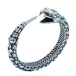 WYPAN 925 Sterling Silber Nordischen Wikinger Ouroboros Ring Für Männer, Vintage Gothic Nordic Pagan Schmuck Jungen Personalisieren Geschenk von WYPAN