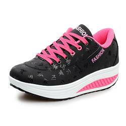 WYSBAOSHU Damen Plattform Beiläufig Schuhe Laufender Sneaker(42 EU,2-Negro) von WYSBAOSHU
