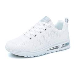 WYSBAOSHU Damen Sneakers Atmungsaktive Laufschuhe Gittergewebe Turnschuhe Fitness Gym Walkingschuhe（35EU/Etikettengröße 35,Weiß von WYSBAOSHU