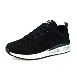 WYSBAOSHU Damen Sneakers Atmungsaktive Laufschuhe Gittergewebe Turnschuhe Fitness Gym Walkingschuhe（40EU/Etikettengröße 40,Schwarz von WYSBAOSHU