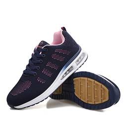 WYSBAOSHU Turnschuhe Damen Laufschuhe Leicht Sportschuhe Running Sneaker Fitnessschuhe Atmungsaktiv Tennisschuhe Jogging Walkingschuhe Blau Rosa EU36 von WYSBAOSHU