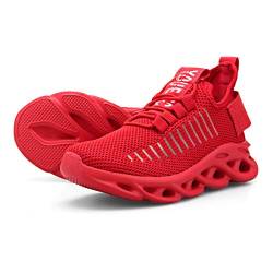 WYSBAOSHU Unisex Kinder Sportschuhe Jungen Sneaker Mädchen Hallenschuhe Outdoor Laufschuhe Turnschuhe, Rot, 27 EU von WYSBAOSHU