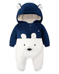 WYTbaby Baby Overall Winter Schneeanzug Baby Flanell Wärmer Winter Overalls Jumpsuit für Jungen Mädchen 3-6 Monate von WYTbaby