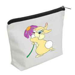 WZJHCL Bambi Make-up-Tasche mit Hasen-Motiv, Motiv: Miss Bunny, inspirierte Aufbewahrungstasche, Bambi-Fans, Geschenk, Hasenblume, modisch von WZJHCL