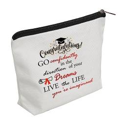 WZJHCL Congrats Graduation Gift University College Middle High Schol Graduate Gift New Beginning Gift Live The Life You Have Imagined Make-up-Tasche, Congrat Grad, modisch von WZJHCL