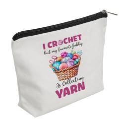 WZJHCL Crochet Makeup Pouch Bag Yarn Storage Pouch Bag Knitting Cosmetic Kit Bag Crochet Yarn Lover Gift Knitter Survival Kit, Garn., modisch von WZJHCL