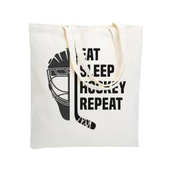 WZJHCL Hockey-Liebhaber, Geschenk, Hockey-Survival-Set, Essen, Schlafen, Hockey, Wiederholung, Reisetasche, Hockeyspieler, Kulturbeutel, Hockey-Team-Organizer, Hockey-Tragetasche, modisch von WZJHCL